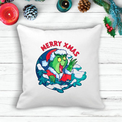 Подушка с новогодним принтом Гринч The Grinch "Marry XMAS" Белый Кавун П003614 Черкассы
