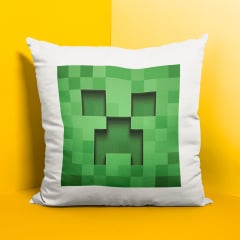 Подушка декоративная с принтом "Minecraft. Игра Minecraft. Майнкрафт" Push IT Белый Кавун П000743 Токмак
