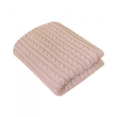Вязаный плед Прованс SOFT 90х130 см Розовый (3032) Энергодар