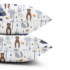 Набор наволочек Cosas BEARS WIGWAMS 50х70 см Серый Шепетівка