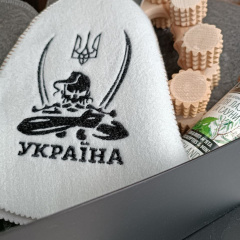 Подарочный набор для бани и сауны Luxyart "Козак з шаблями" 6 предметов (PU-006) Володарськ-Волинський