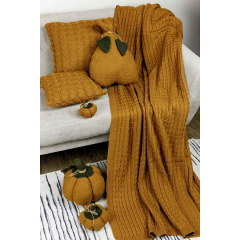 Плед Прованс Happy Fall Kosa Охра 130х170 см Желтый (7146) Оріхів