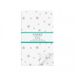 Подростковая постель с простыней на резинке GREY STARS CS4 Cosas Белый 155х215 см Ковель