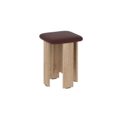 Табурет PlatePlace (коричневий + сонома, 35х35х45 см) Надвірна