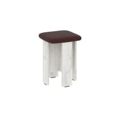 Табурет PlatePlace (коричневий + крафт, 35х35х45 см) Ромны