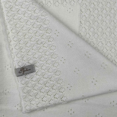 Детский плед ART KNIT Крижма 120х120 см Белый (6902) Вышгород