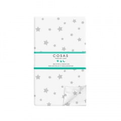 Подростковая постель с простыней на резинке GREY STARS CS5 Cosas Белый 155х215 см Королево