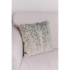 Гобеленовая декоративная подушка Прованс Дихондра 45х45 см Зеленый/молочный (8827) Нова Каховка