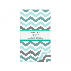 Подростковая постель с простыней на резинке SMOKY MINT Cosas серый 155х215 см Косов