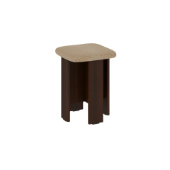 Табурет PlatePlace (браун торонто + горіх, 35х35х45 см) Енергодар