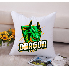 Подушка декоративная с новогодним принтом "Year of the Dragon 2024. Дракон 2024" Push IT Белый Кавун П000708 Самбор