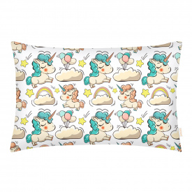 Евро наволочка Cosas WHITE UNICORN Ранфорс 50х70 см Белый