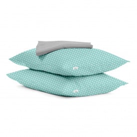 Набор наволочки и простыни Cosas MINT DOTS & SHADOW Ранфорс 160х200 см Мятный