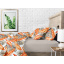 Двуспальный комплект на резинке Cosas ORANGE PALMS CS2 Ранфорс 180х220 см Оранжевый Мукачево
