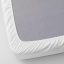 Подростковая постель с простыней на резинке SMOKY WHITE Cosas серый 155х215 см Петрово
