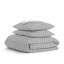Двуспальная постель с простыней на резинке Grey Geometry CS5 Cosas серый 180х220 см Ромни