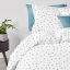 Полуторное постельное белье Grey Stars CS4 Cosas Белый 160х220 см Хмельник