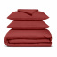 Семейный комплект постельного белья сатин BURGUNDY Cosas Красный 2х160х220 см Шепетовка