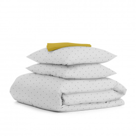 Семейный комплект постельного белья Mini Dots CS9 Cosas серый 2х160х220 см