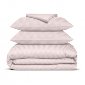 Двуспальная постель сатин с простыней на резинке SAND CS1 Cosas песочный 180х220 см