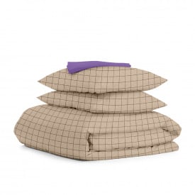 Двуспальное постельное белье BEIGE GEOMETRY CS1 Cosas Бежевый 180х220 см