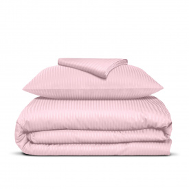 Подростковая постель сатин с простыней на резинке FLORAL CS1 Cosas Пудра 160х220 см