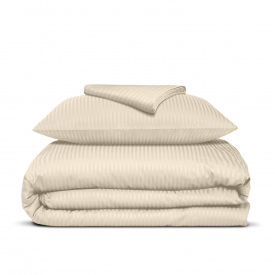 Подростковая постель сатин с простыней на резинке BISCUIT CS1 Cosas Магнолия 160х220 см