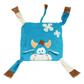 Декоративная подушка Коровка "Адель" Tigres ПД-0381 32х32х10 см Голубой