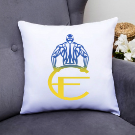 Подушка декоративная с принтом "Эмблема CF" Push IT Белый Кавун П000634