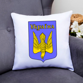 Подушка декоративная Кавун Герб Украины Сокол в трезубце 40x40 см (П000802)
