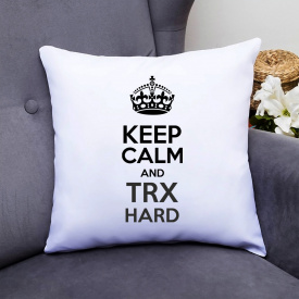 Подушка декоративная с принтом "Keep calm and trx hard" Push IT Белый Кавун П000648