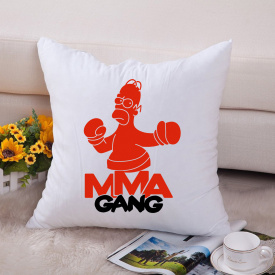 Подушка декоративная с принтом "MMA Gang Гомер Симпсон" Push IT Белый Кавун П000665