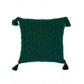 Подушка вязаная Прованс Hit Kosa 45х45 см Зеленый (7525)