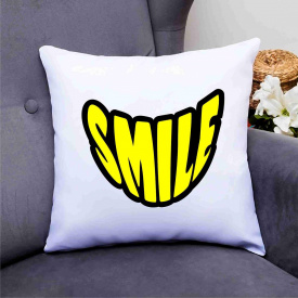 Подушка декоративная с принтом "Smile. Улыбка" Push IT Белый Кавун П000677