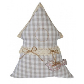 Диванная подушка Прованс Избушка 39 см Бежевый/белый (2306)