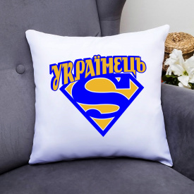 Подушка декоративная с принтом "Украинец S" Push IT Белый Кавун П000451