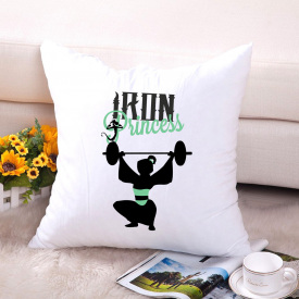 Подушка декоративная с принтом "Iron princess" Push IT Белый Кавун П000594