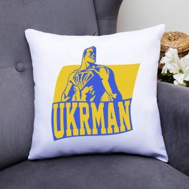 Подушка декоративная с принтом "Ukrman" Push IT Белый Кавун П000440