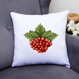 Подушка декоративная с принтом "Калина" Белый Кавун П000352
