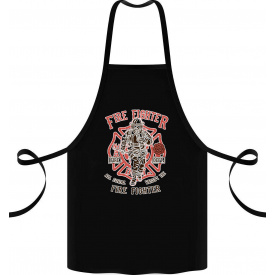 Фартук с принтом Арбуз Fire fighter 68 см Черный