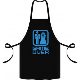 Фартук с принтом Арбуз Game Over 68 см Черный