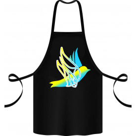 Фартук с принтом Арбуз Птица 68 см Черный