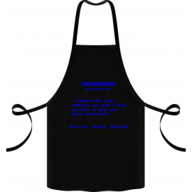 Фартук с принтом Арбуз Программирование 68 см Черный