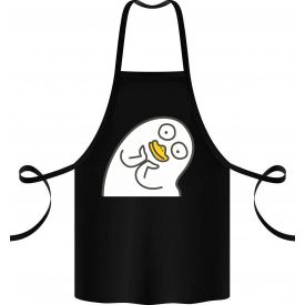 Фартук с принтом Арбуз Рисунок 68 см Черный