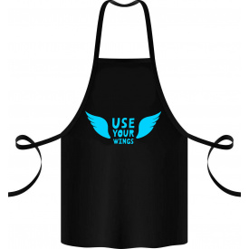 Фартук с принтом Арбуз USE your wings 68 см Черный