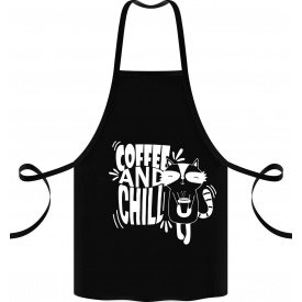 Фартук с принтом Арбуз Coffe and chill 68 см Черный