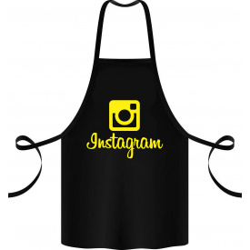 Фартук с принтом Арбуз Instagram 68 см Черный