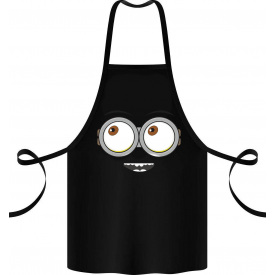 Фартук с принтом Арбуз Глаза 68 см Черный