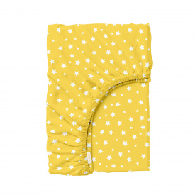 Простыня на резинке 120х200 см YELLOW STARFALL Cosas желтый