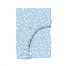 Простыня на резинке 120х200 см LIGHT BLUE STARFALL Cosas голубой